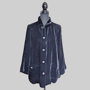 Vintage Loose Threads velvet overshirt size M